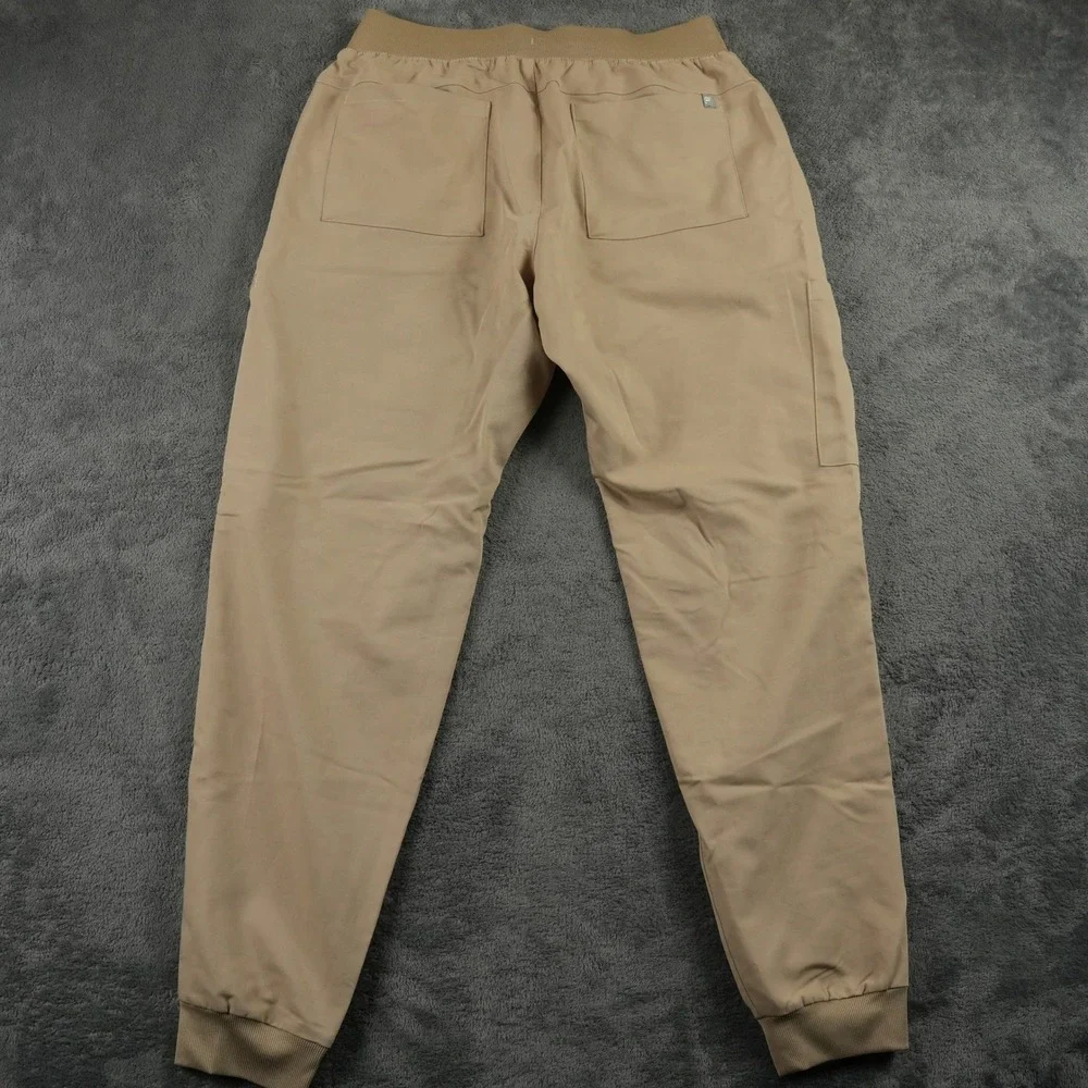 Fabletics All-Shift Scrub Jogger Mens M Beige Cargo Elastic‎ Waist Stretch Medic